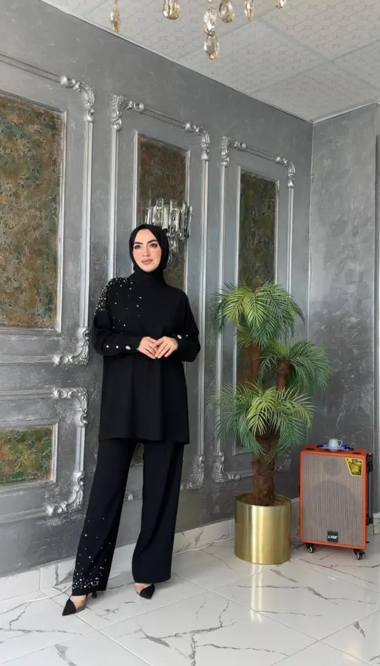 MİHRİBAN ÇAĞLI TAŞLI KREP TAKIM 1014