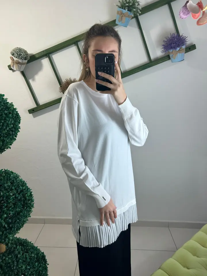 SÜSSÜ RAYON PİLELİ BLUZ 150