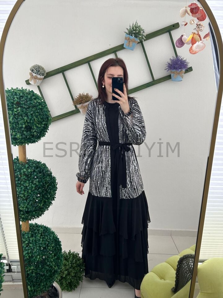 EFRAZE PAYETLİ ABAYALI TAKIM 4468