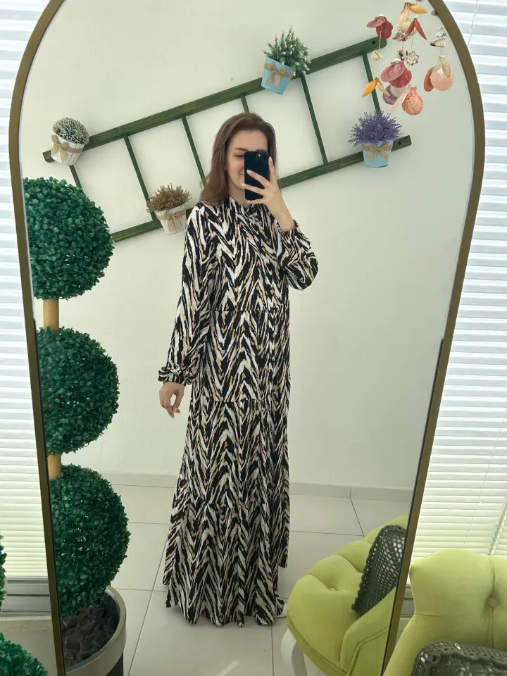 EFRAZE VİSKON ELBİSE 450