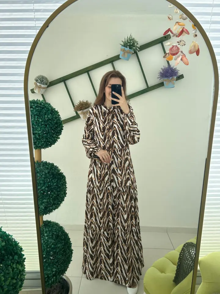 EFRAZE VİSKON ELBİSE 450