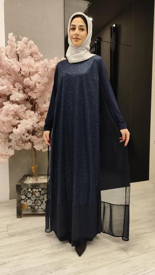 EFRAZE SİM BASKILI ELBİSE