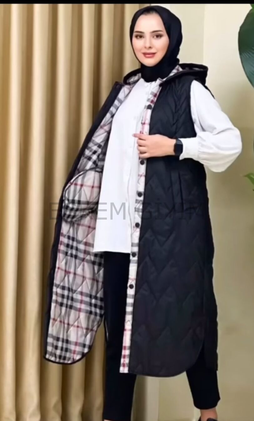 EFRAZE UZUN KAPİTONE YELEK 5229